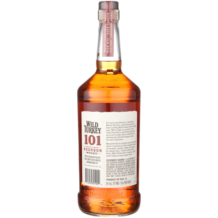 Wild Turkey Straight Bourbon 101 - 1.0L - Back