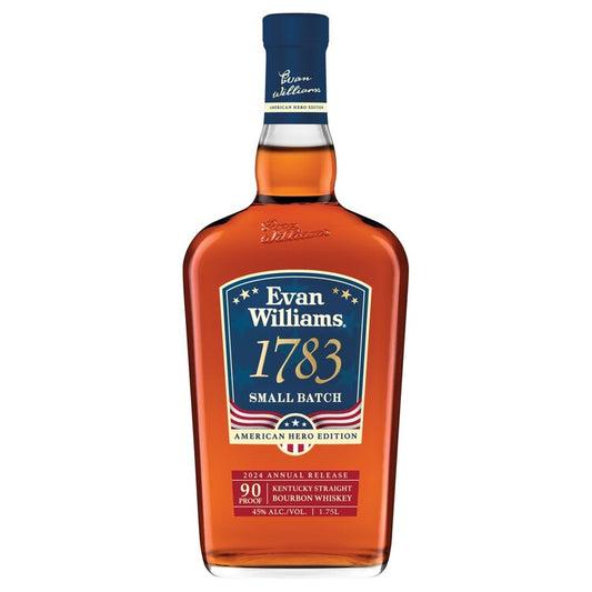 Evan Williams Straight Bourbon 1783 Small Batch American Hero Edition - 1.75L - Front