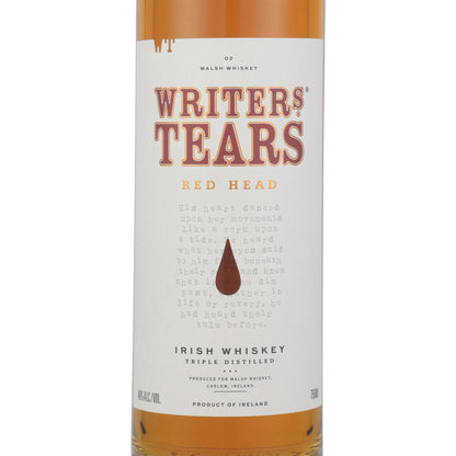 Writers Tears Single Malt Irish Whiskey Red Head 92 - 750ML