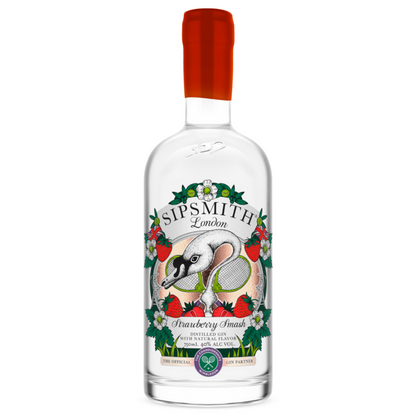 Sipsmith Strawberry Smash Flavored Gin Wimbledon 80 - 750ML - Front