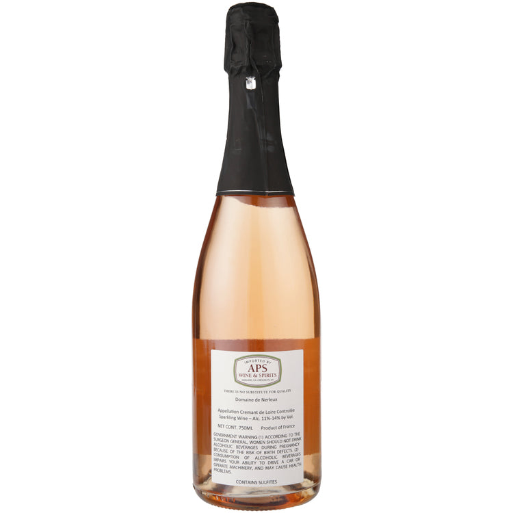 Domaine De Nerleux Cremant De Loire Rose La Folie De Loups - 750ML - Back