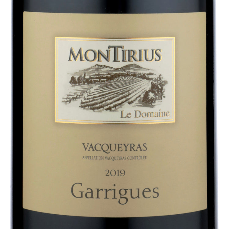 Montirius Vacqueyras Garrigues 2019 - 750ML - Front Label