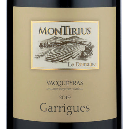 Montirius Vacqueyras Garrigues 2019 - 750ML - Front Label