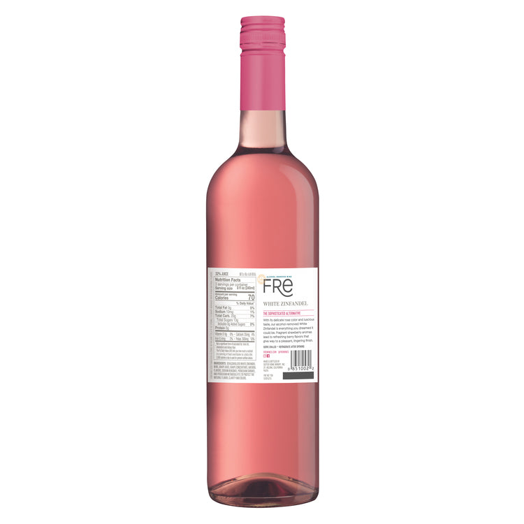 Fre White Zinfandel Alcohol Removed - 750ML - Back