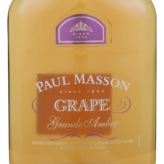 Paul Masson Grape Flavored Brandy Grande Amber 54 - 375ML - Front Label