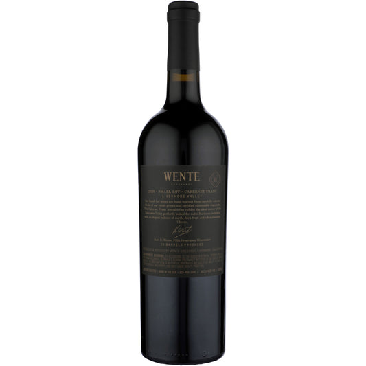 Wente Vineyards Cabernet Franc Limited Release Livermore Valley 2020 - 750ML - Back