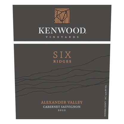 Kenwood Cabernet Sauvignon Six Ridges Alexander Valley - 750ML - Back
