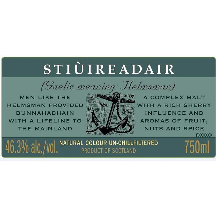 Bunnahabhain Single Malt Scotch Stiuireadair 92.6 - 750ML - Front Label