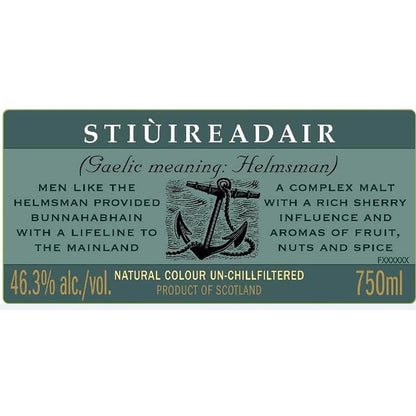 Bunnahabhain Single Malt Scotch Stiuireadair 92.6 - 750ML - Front Label