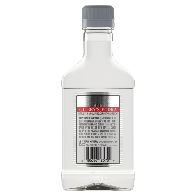 Gilbey's Vodka 80 - 200ML - Back