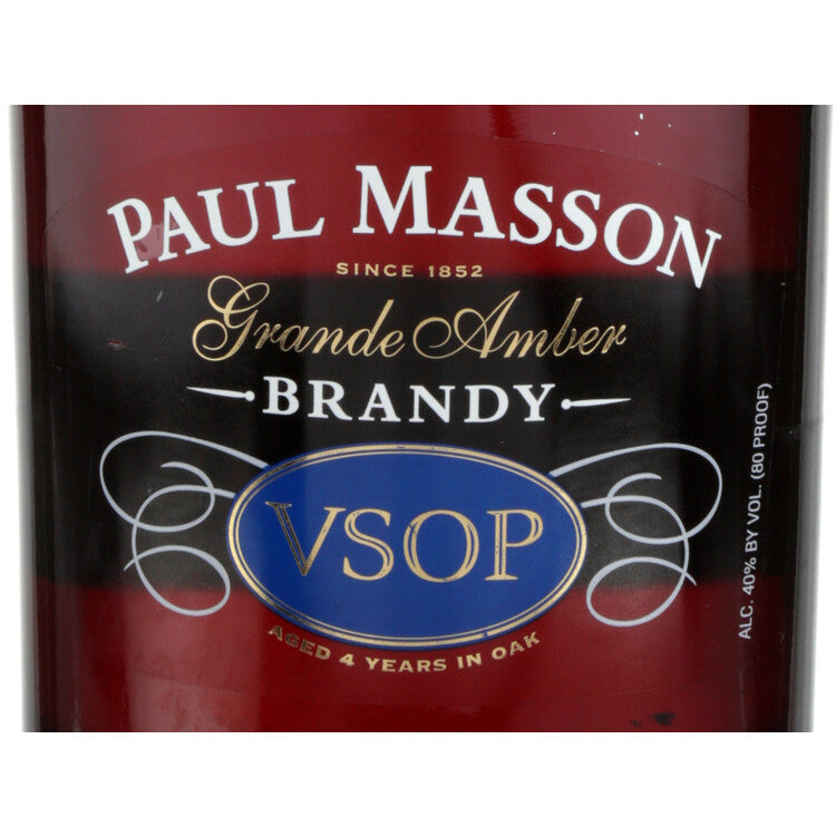 Paul Masson Brandy Grande Amber Vsop 4 Yr 80 - 1.75L - Front Label