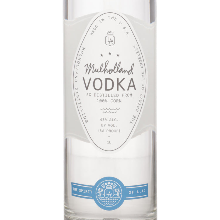 Mulholland Distilling Vodka 86 - 1.0L - Front Label