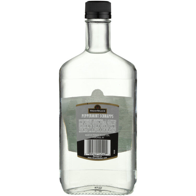 Hiram Walker Peppermint Schnapps 90 - 375ML - Back