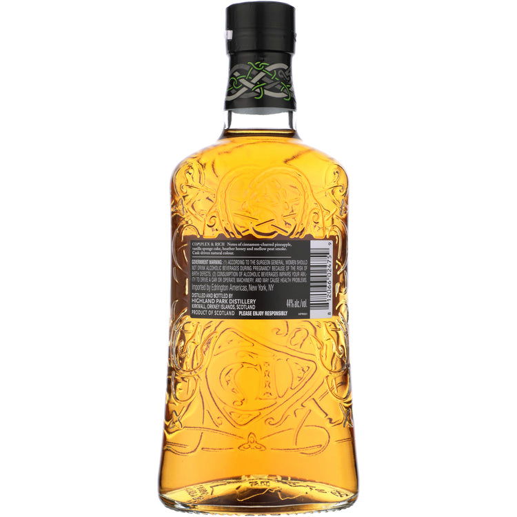Highland Park Single Malt Scotch Viking Heart 15 Yr 88 - 750ML - Back