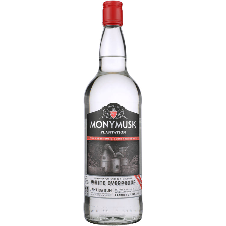 Monymusk Overproof Rum White Overproof 126 - 1.0L - Front