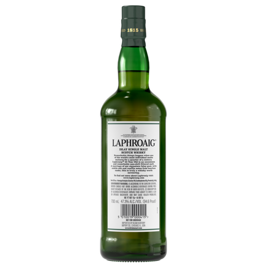 Laphroaig Single Malt Scotch Cask Strength 25 Yr 94.6 - 700ML - Back