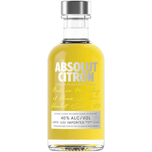 Absolut Lemon Flavored Vodka Citron 80 - 50ML - Front