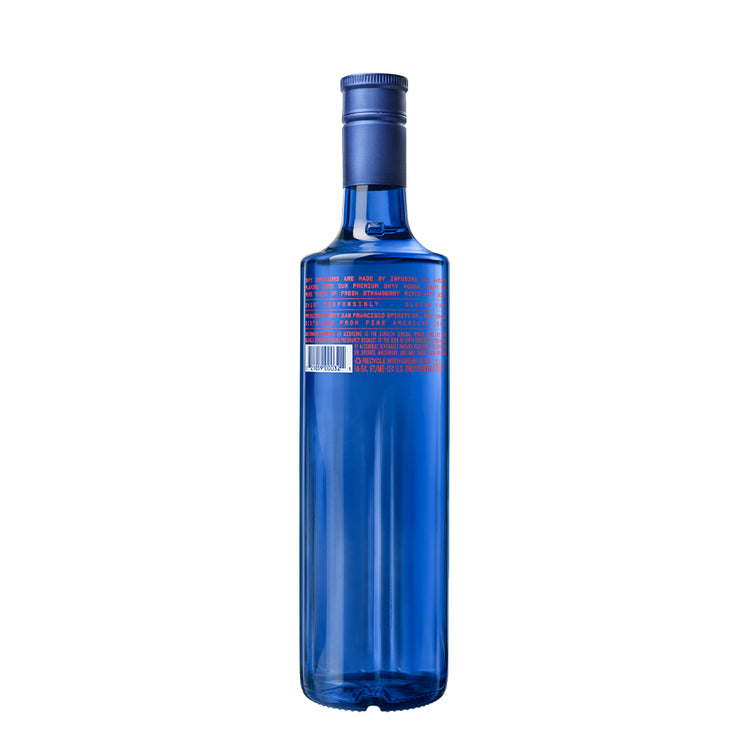 Skyy Strawberry Flavored Vodka Infusions 70 - 750ML - Back
