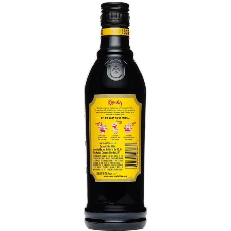 Kahlua Coffee Liqueur The Original 40 - 750ML - Back