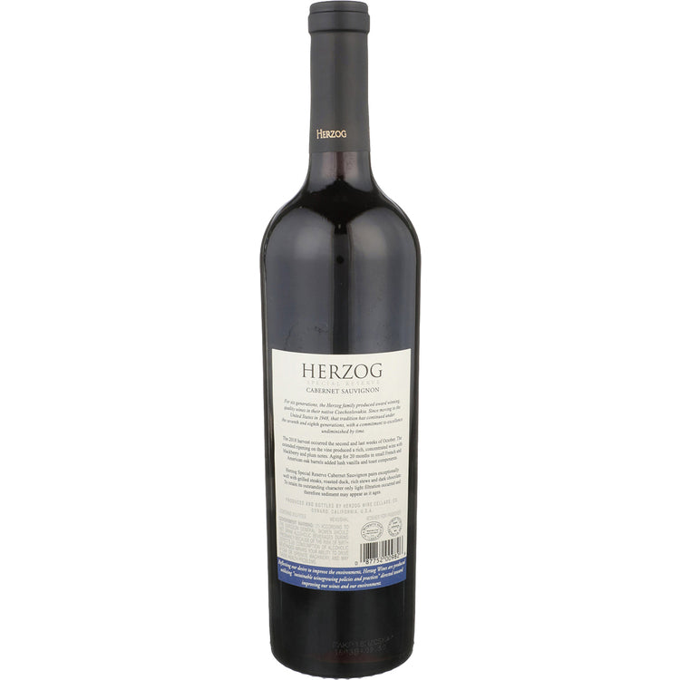 Herzog Cabernet Sauvignon Special Reserve Napa Valley - 750ML - Back