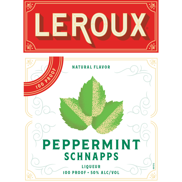 Leroux Mint Schnapps 100 - 750ML - Front Label