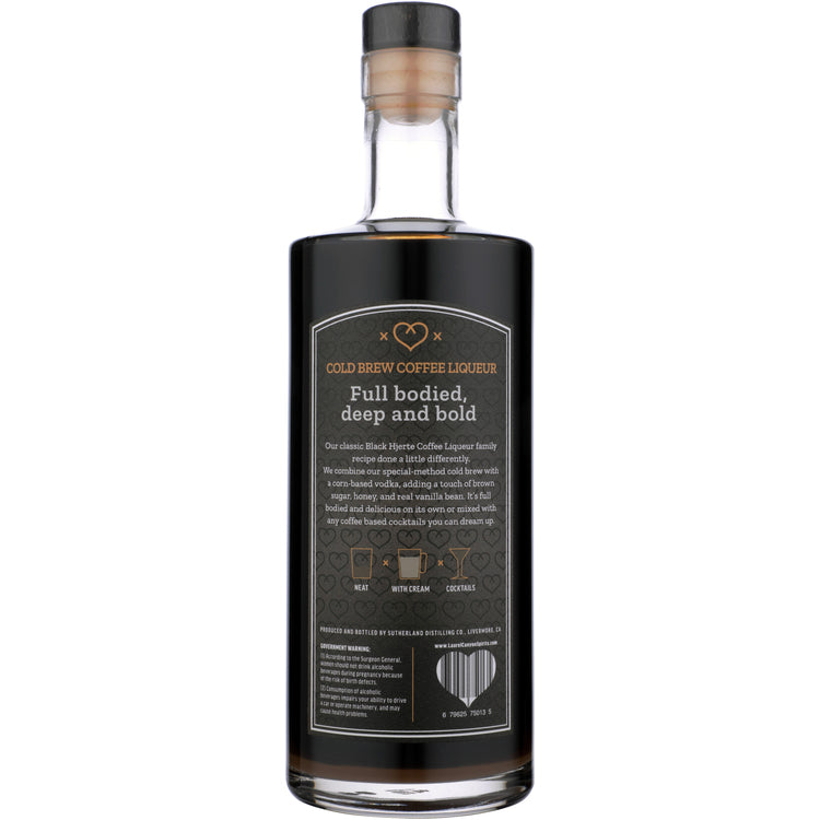 Black Hjerte Coffee Liqueur Cold Brew 50 - 750ML - Back