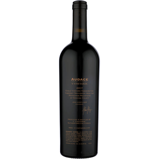 V. Vineyards Cabernet Sauvignon Audace Ruby Vineyard Sonoma County 201 - 750ML - Back