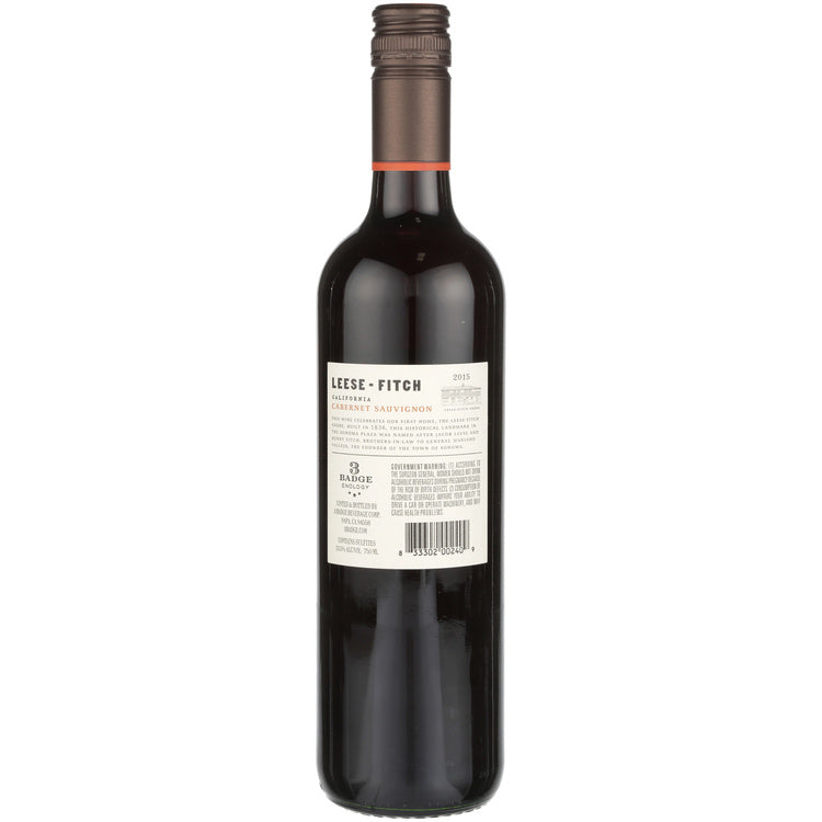 Leese Fitch Cabernet Sauvignon California - 750ML - Back
