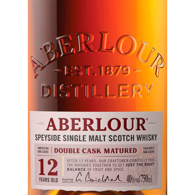 Aberlour Single Malt Scotch Double Cask Matured 12 Yr 80 - 750ML - Front Label