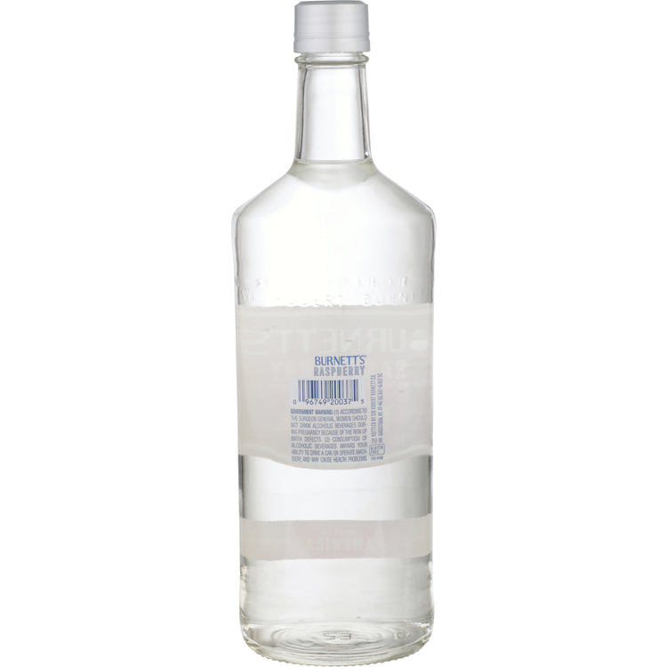 Burnett's Raspberry Flavored Vodka 60 - 750ML - Back