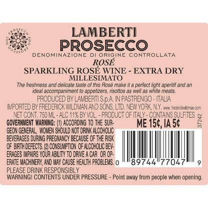 Lamberti Prosecco Extra Dry Rose Millesimato 2020 - 750ML