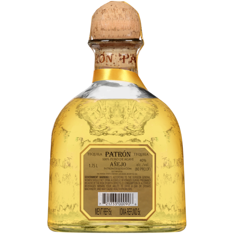 Patron Tequila Anejo 80 - 1.75L - Back