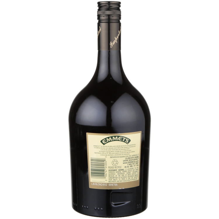 Emmets Irish Cream Liqueur 34 - 1.0L - Back