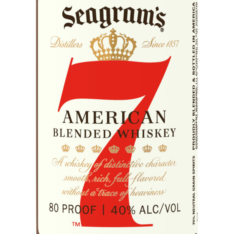 Seagram's Blended American Whiskey 7 Crown 80 - 50ML - Front Label