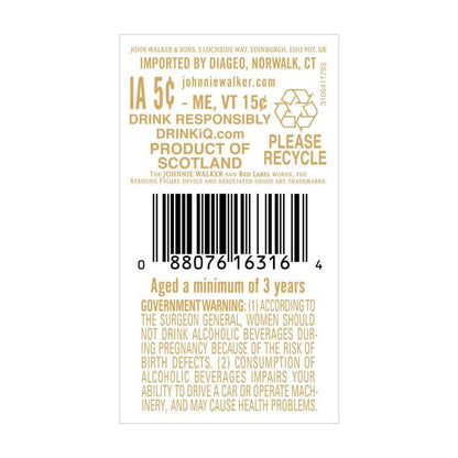 Johnnie Walker Blended Scotch Red Label Pinch 80 - 1.75L - Back Label