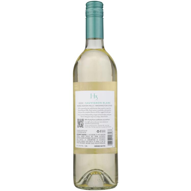 H3 Sauvignon Blanc Horse Heaven Hills - 750ML - Back