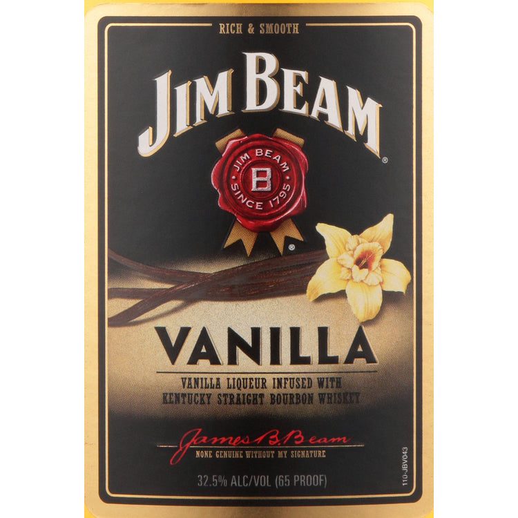Jim Beam Vanilla Flavored Whiskey 65 - 375ML - Front Label