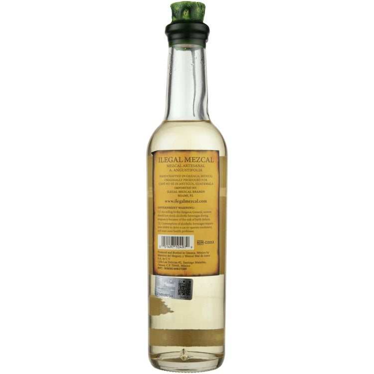 Ilegal Mezcal Reposado 80 - 375ML - Back