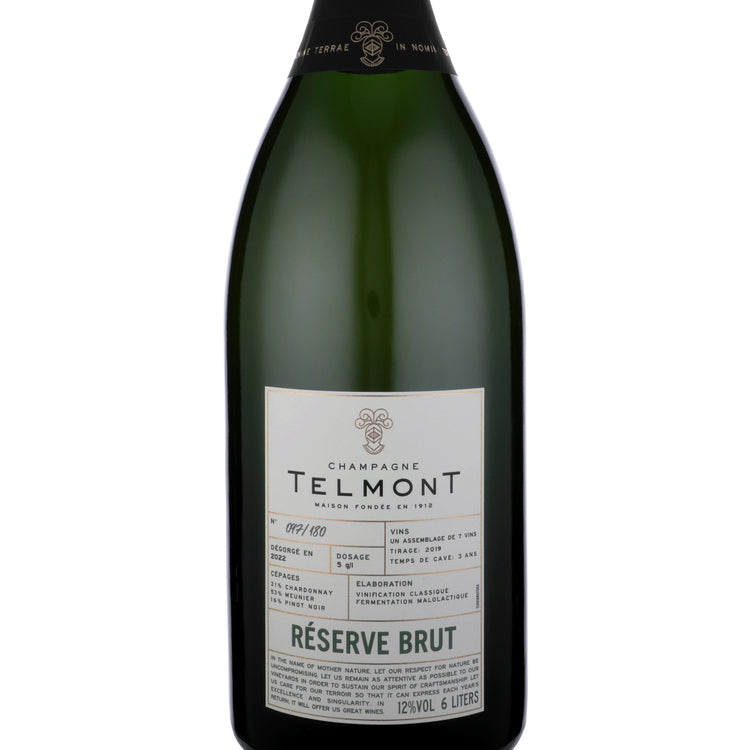 Telmont Champagne Extra Brut Reserve - 6.0L - Front Label