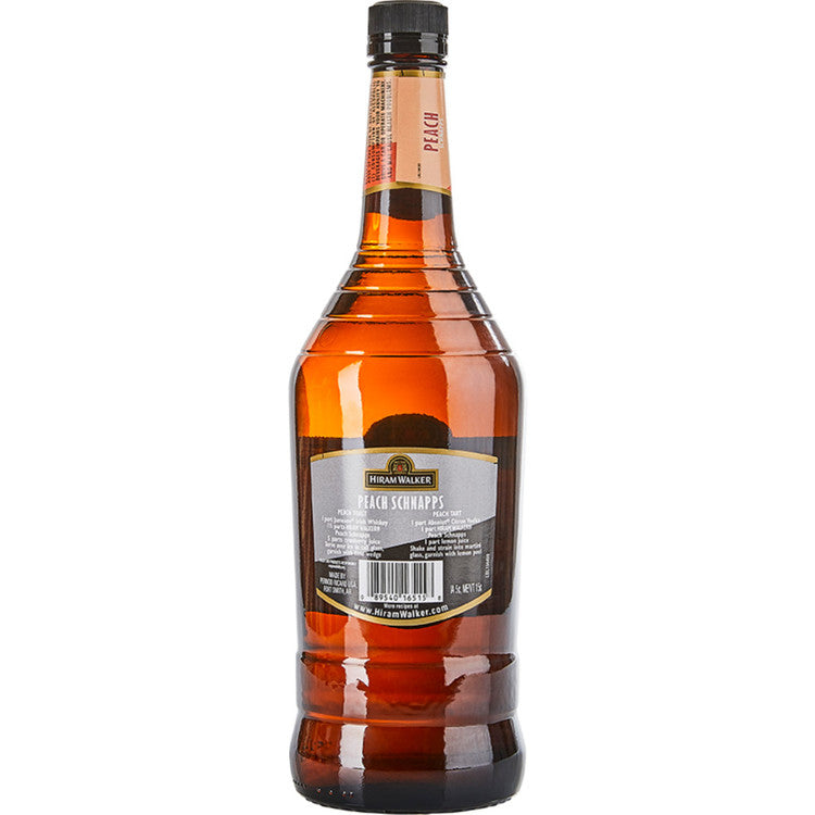 Hiram Walker Peach Schnapps 30 - 1.0L - Back