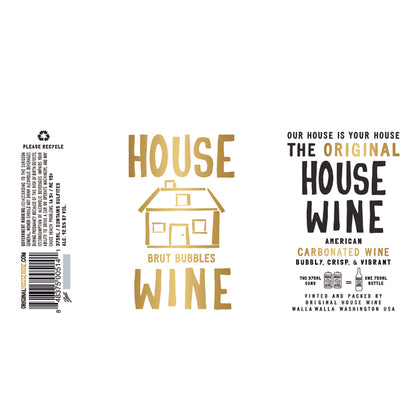 House Wine Brut Bubbles American - 355ML