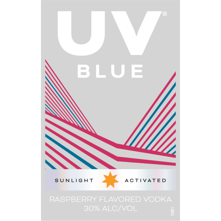 Uv Blue Raspberry Flavored Vodka 60 - 200ML - Front Label