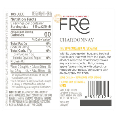 Fre Chardonnay Alcohol Removed - 187ML