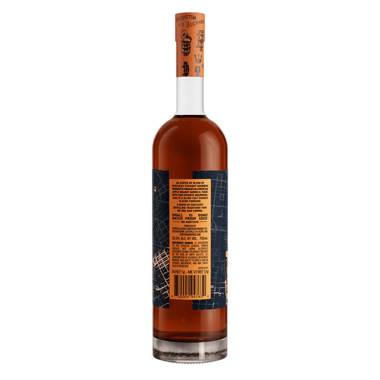 Copper & Kings Straight Bourbon Whiskey Finished In American Apple Bra - 750ML - Back