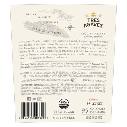 Tres Agaves Tequila Anejo 80 - 750ML