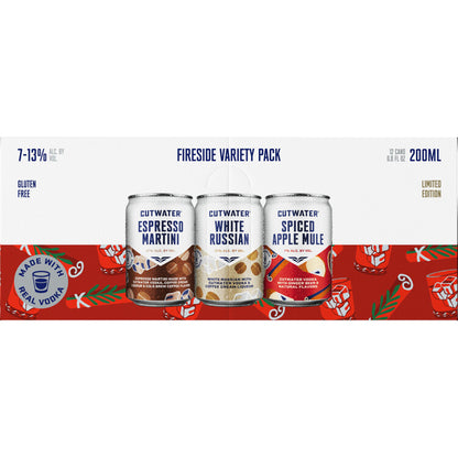Cutwater Fireside Variety Pack 4 Each Martini Espresso 18, White Russi - 200ML