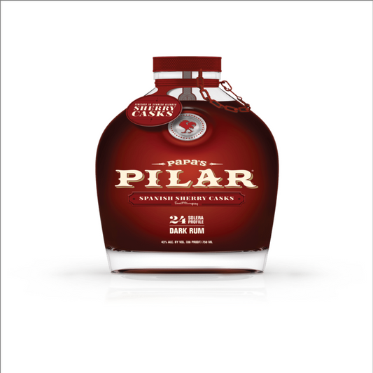 Papa's Pilar Dark Rum 24 Solera Profile Spanish Sherry Casks 86 - 100ML - Front
