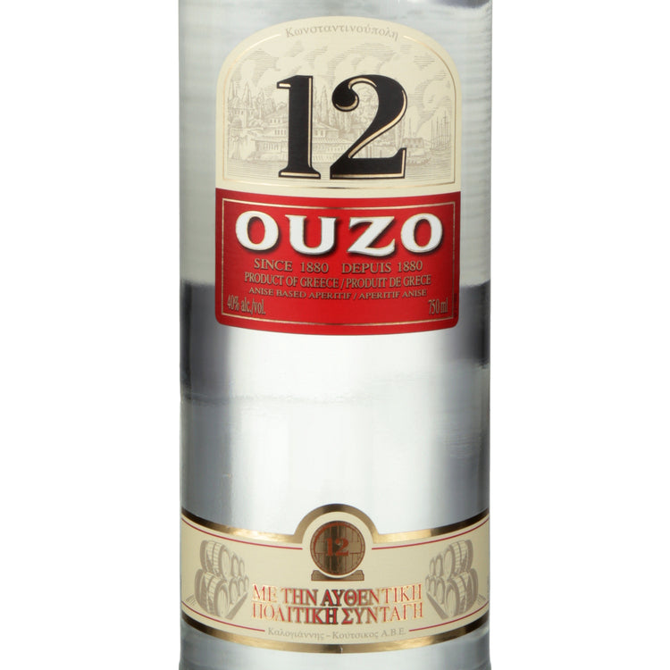 Ouzo 12 Ouzo 80 - 750ML - Front Label