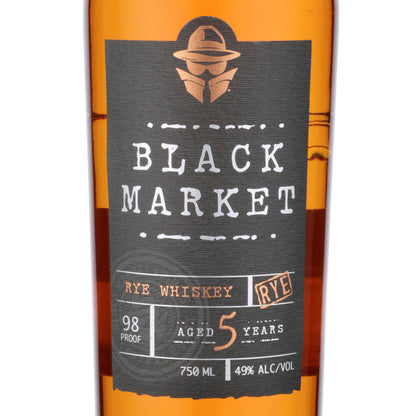 Black Market Spirits Rye Whiskey 5 Yr 98 - 750ML