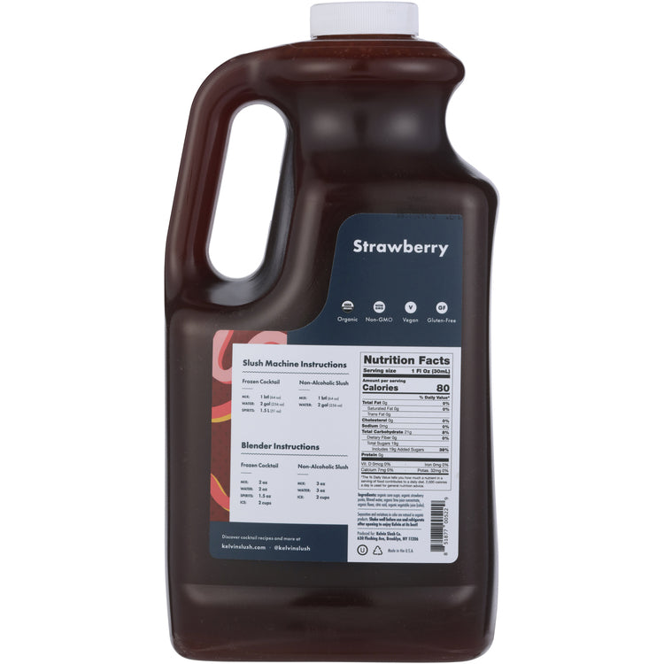 Kelvin Slush Organic Strawberry Frozen Cocktail Mix - 32 Z - Back